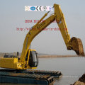 Land and Water Dredging Excavator Amphibious Excavator with Pontoon